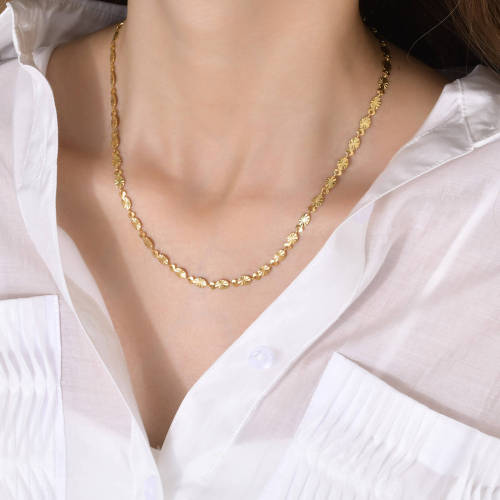 Wholesale Stainless Steel Embossed Necklace