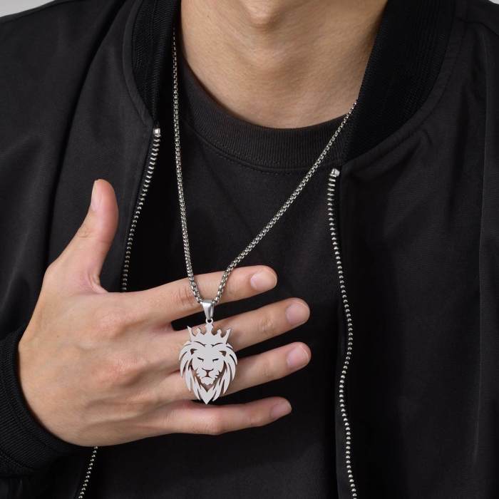 Wholesale Stainless Steel Lion Head Pendant