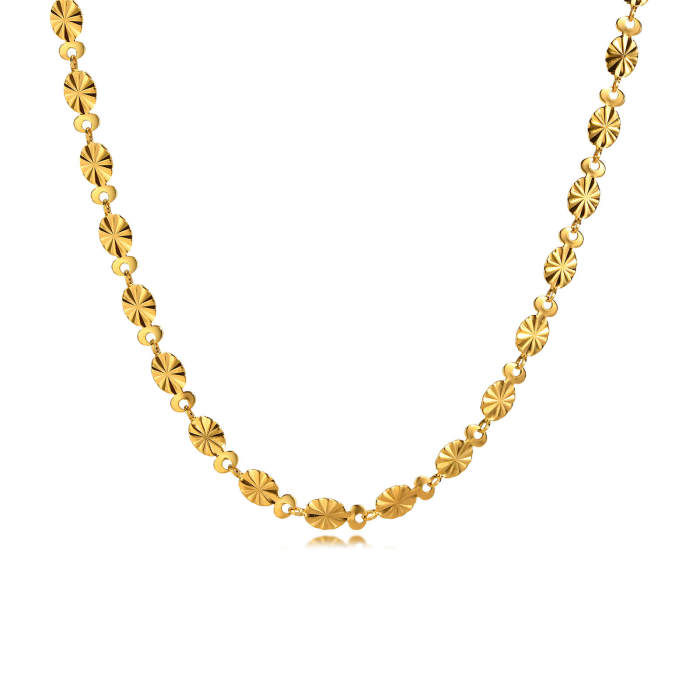 Wholesale Stainless Steel Embossed Necklace