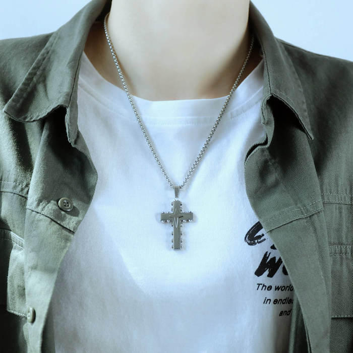 Wholesale Mens Cross Pendant Stainless Steel