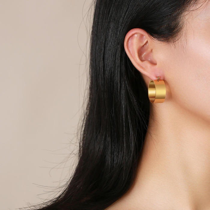 Wholesale Stainless Steel Large Hoop Earrings