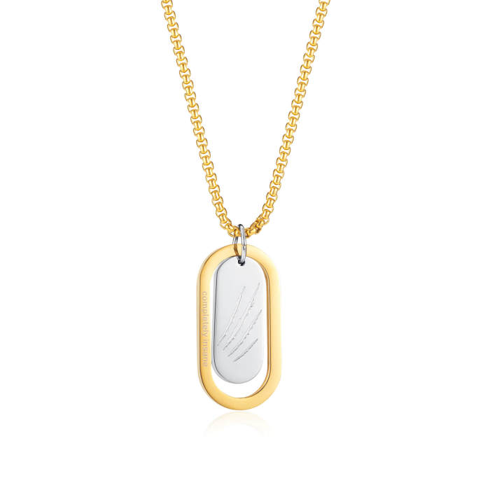 Wholesale Stainless Steel Oval Necklace