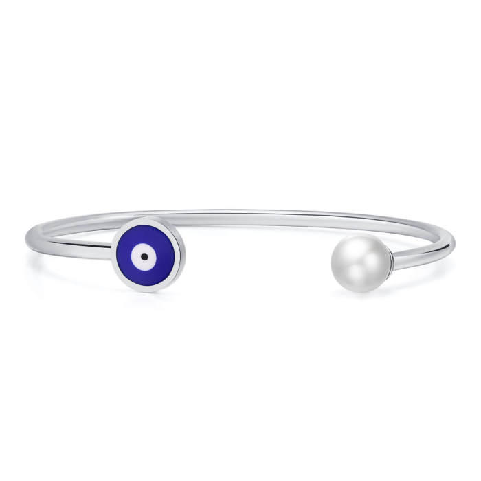 Wholesale Stainless Steel Devil's Eye Open Bangle