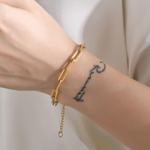 Wholesale Stainless Steel Paperclip Chain Bracelets