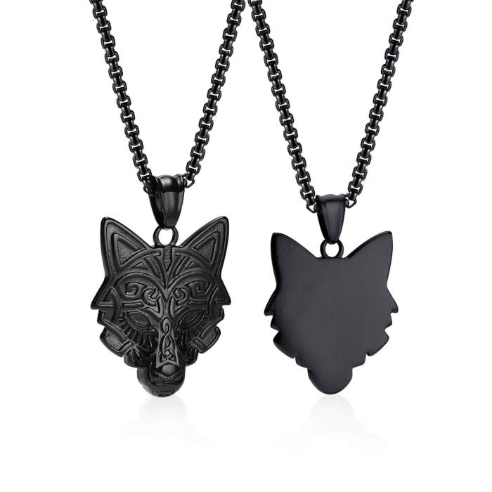 Wholesale Stainless Steel Wolf Head Pendant
