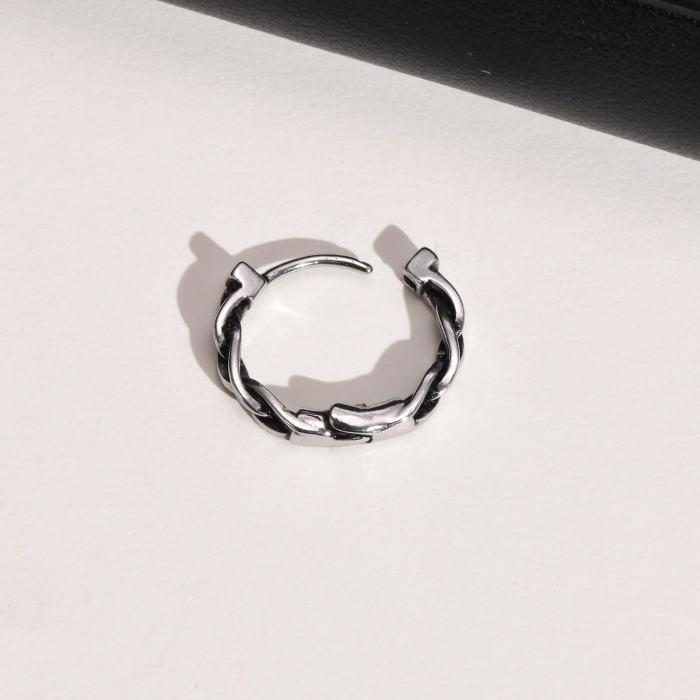 Stainless Steel Mne Twist Earrings
