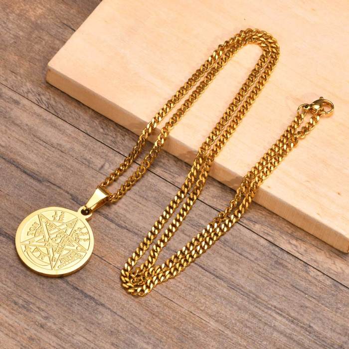 Wholesale Stainless Steel Solomon Pentagram Pendant