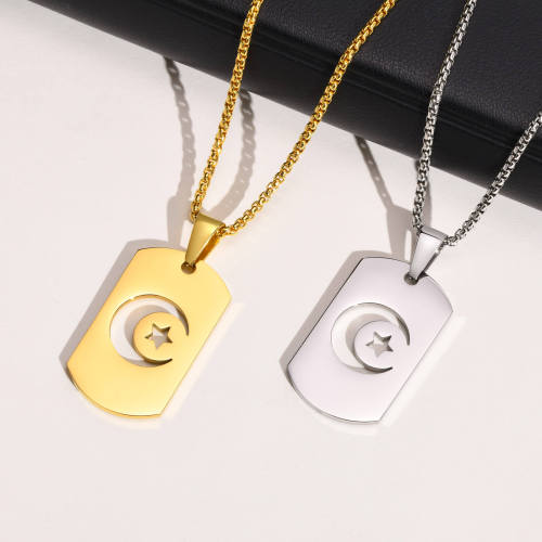 Wholesale Stainless Steel Star and Moon Pendant