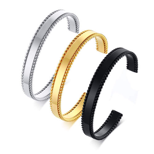 Wholesale Stainless Steel Mens Open Bangle