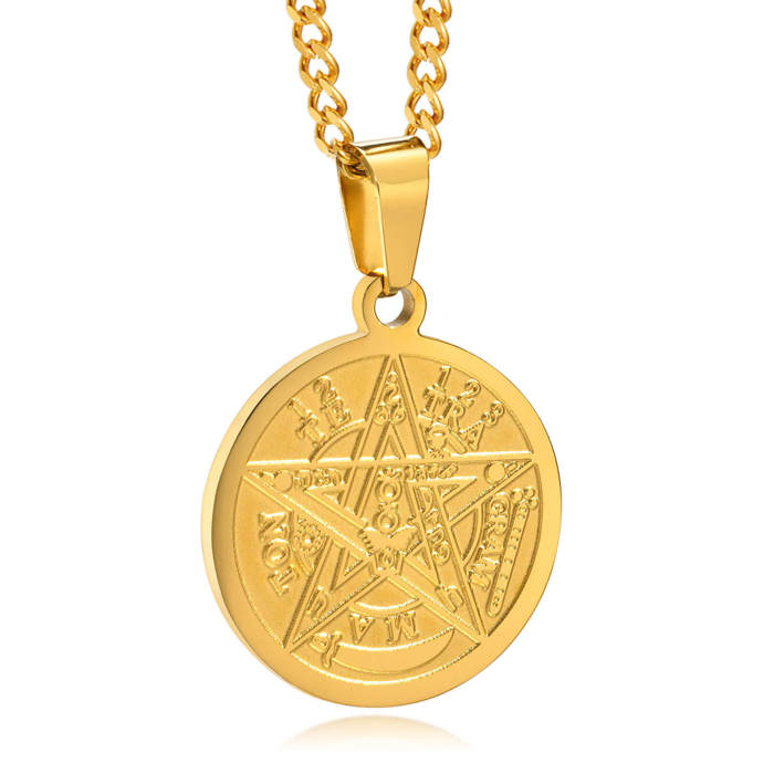 Wholesale Stainless Steel Solomon Pentagram Pendant