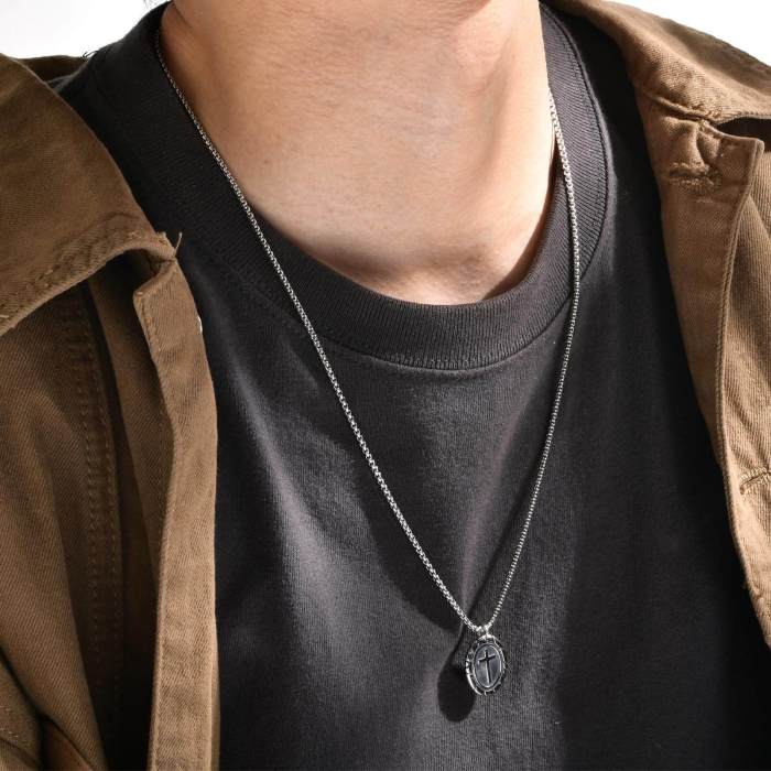 Wholesale Stainless Steel Double-Sided Cross Pendant