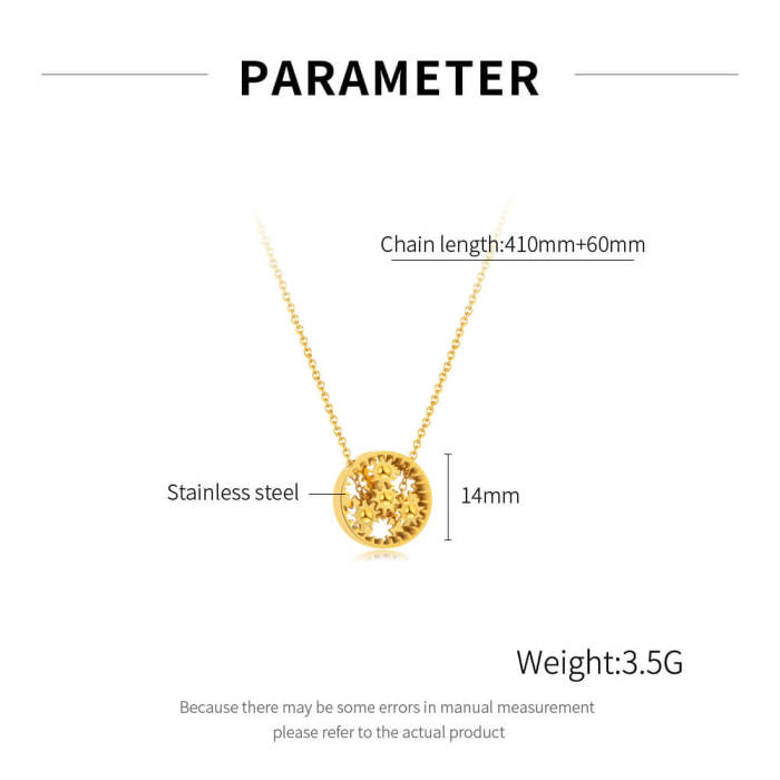 Wholesale Stainless Steel Women Gear Necklace