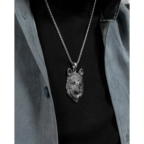 Wholesale Stainless Steel Wolf Head Pendant
