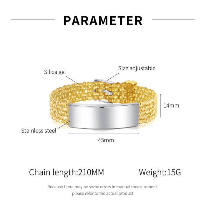 Wholesale Stainless Steel and Silicone Bracelet