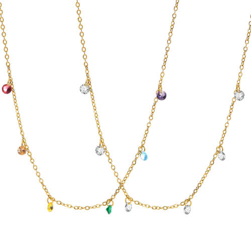 Wholesale Stainless Steel Necklace with CZ