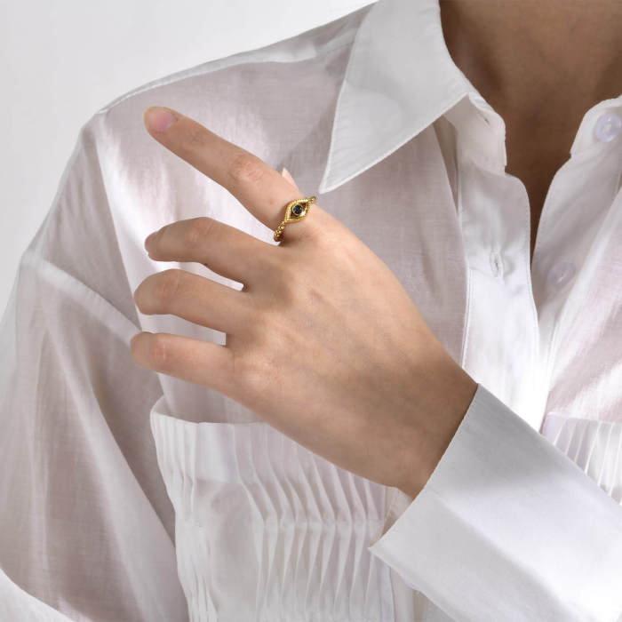 Wholesale Stainless Steel Women Devil's Eye Ring