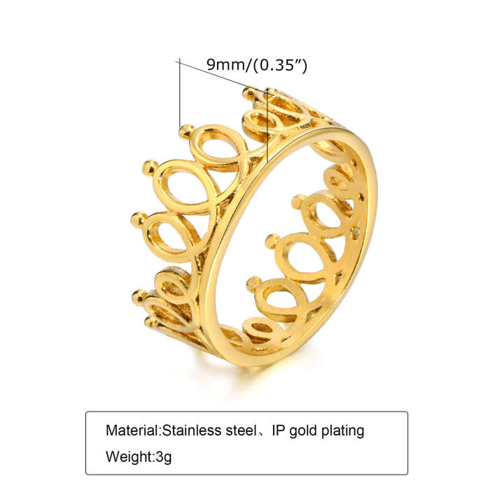 Wholesale Stainless Steel Crown Ring