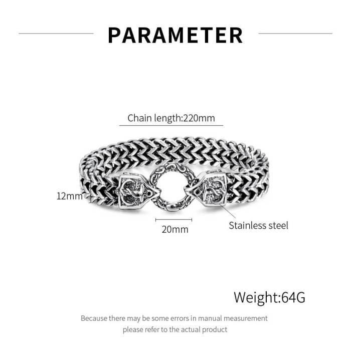 Wholesale Stainless Steel Double Anchor Bracelet