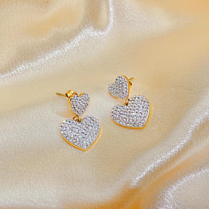 Wholesale Stainless Steel CZ Stud Earring