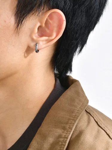 Wholesale Stainless Steel Mens Huggie Earring