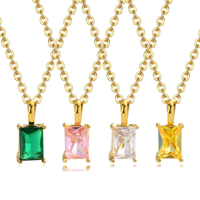 Wholesale Stainless Steel Zircon Pendant