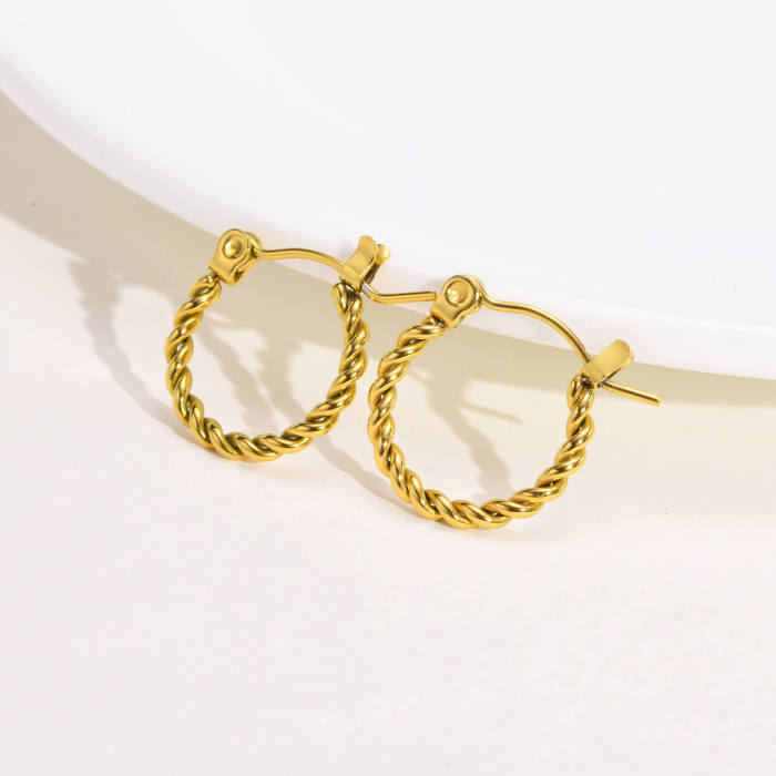 Wholesale Stainless Steel Twist Earrings