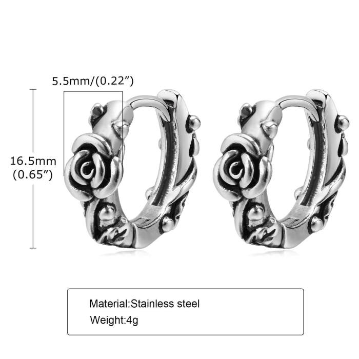 Wholesale Stainless Steel Mens Huggie Earring