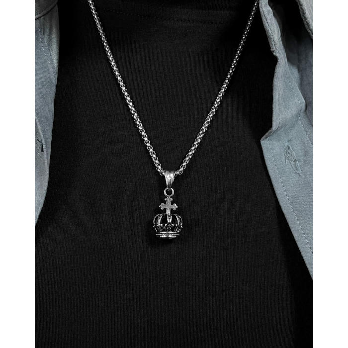 Wholesale Stainless Steel Crown Cross Pendant