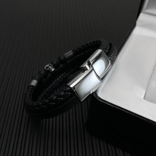 Wholesale Skull Leather Bracelet for Men