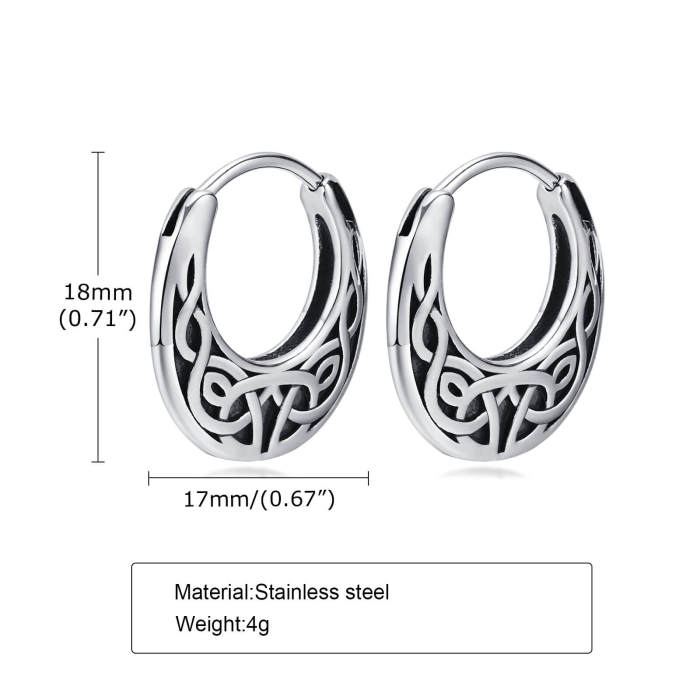 Wholesale Stainless Steel Mens Huggie Earring