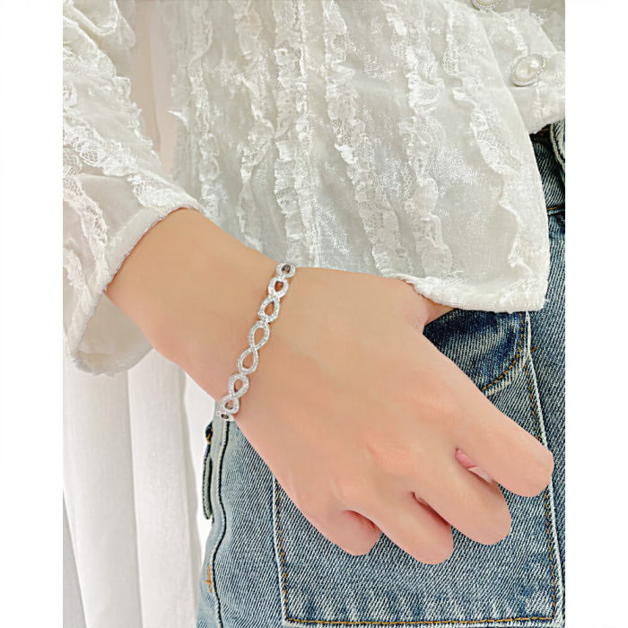 Wholesale Stainless Steel Infinity 8 Bracelet
