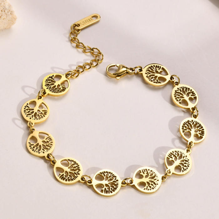 Wholesale Stainless Steel Tree of Life Bracelet