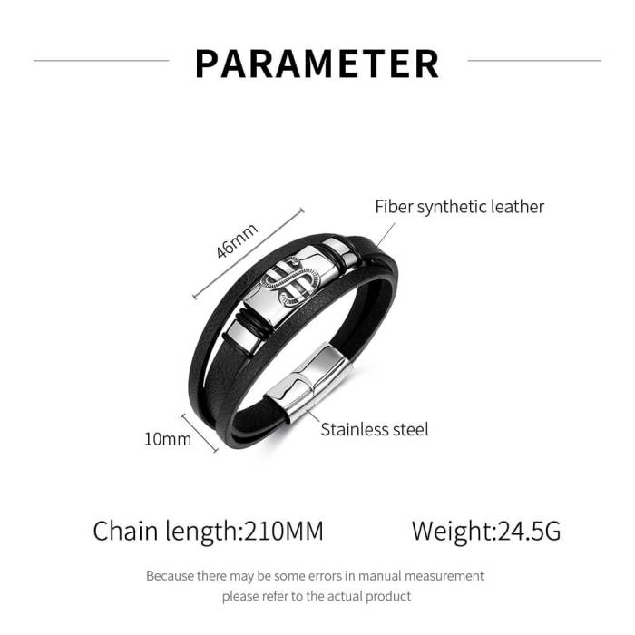 Wholesale Mens Leather Bracelet