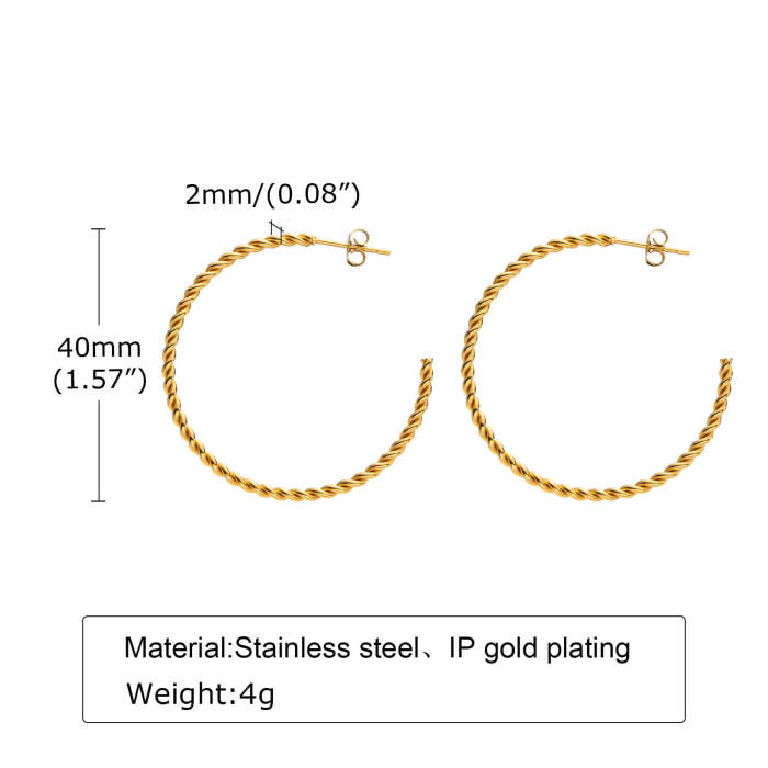 Wholesale Stainless Steel Women C Earring