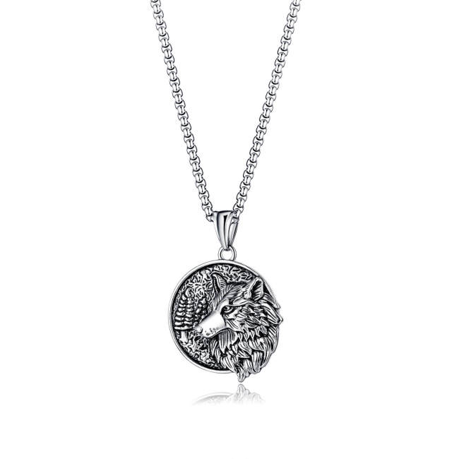 Wholesale Stainless Steel Wolf Head Pendant