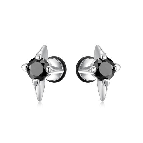 Wholesale Stainless Steel CZ Cross Earring