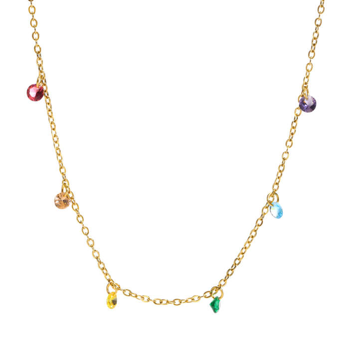 Wholesale Stainless Steel Necklace with CZ