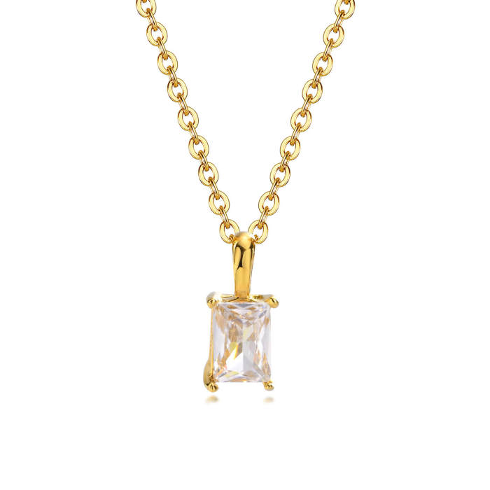 Wholesale Stainless Steel Zircon Pendant