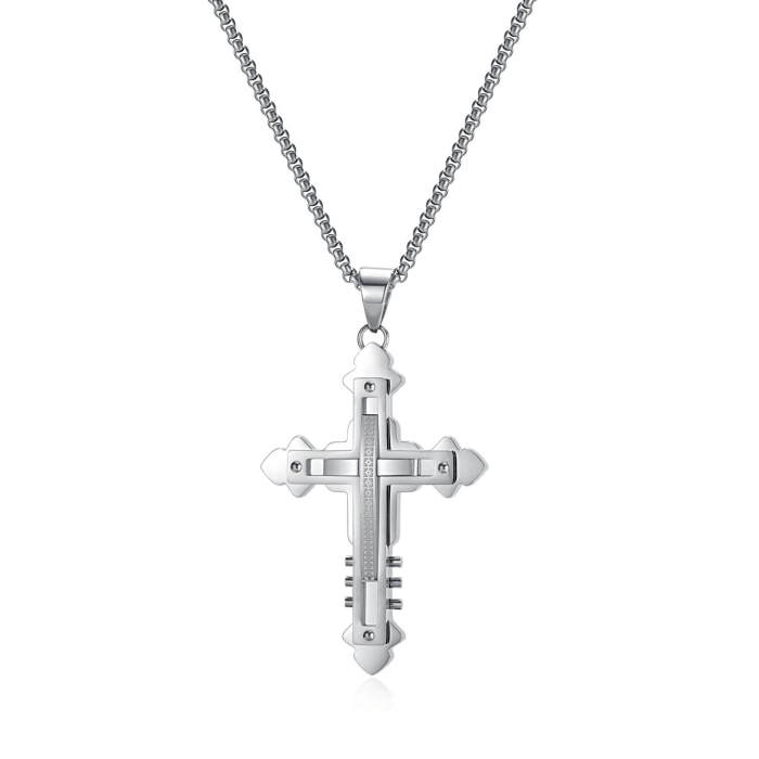 Wholesale Stainless Steel Cross Pendant Necklace