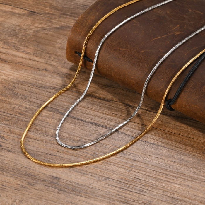 Wholesale Stainless Steel Square Snake Necklace