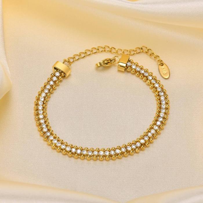 Wholesale Stainless Steel Chain Zircon Bracelets