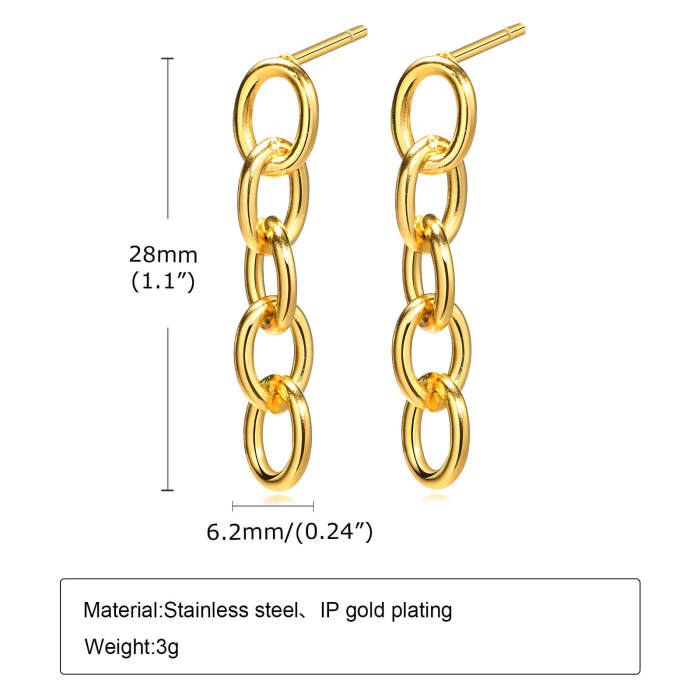 Wholesale Stainless Steel Chain Earrings