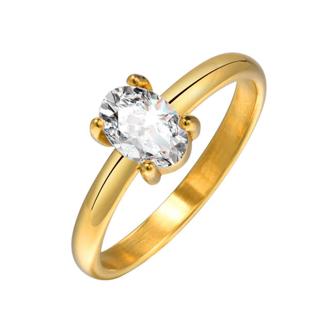 Wholesale Stainless Steel White CZ Rings