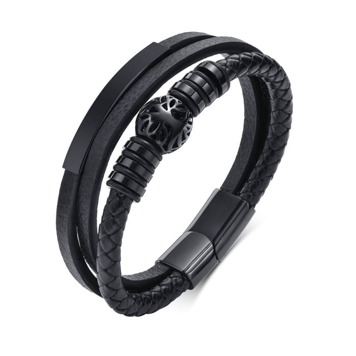 Wholesale Mens Leather Bracelet