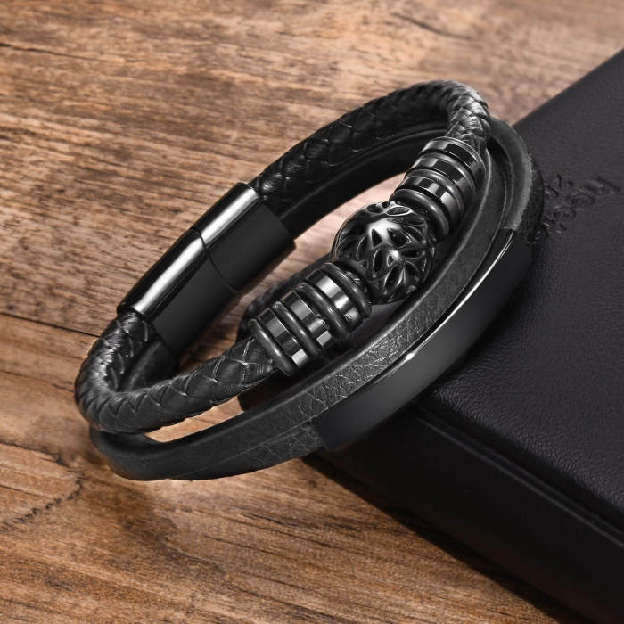 Wholesale Mens Leather Bracelet