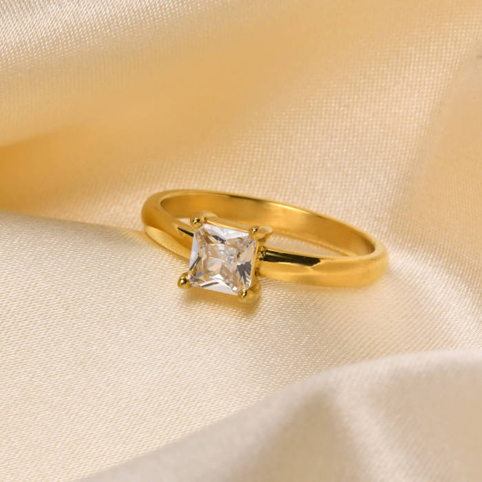 Wholesale Stainless Steel 5mm CZ Rings