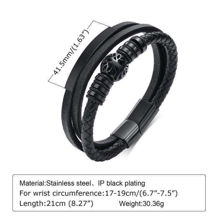 Wholesale Mens Leather Bracelet