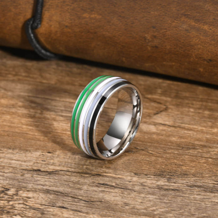 Wholesale Stainless Steel Rainbow Ring Pride