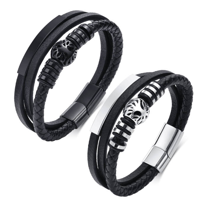 Wholesale Mens Leather Bracelet