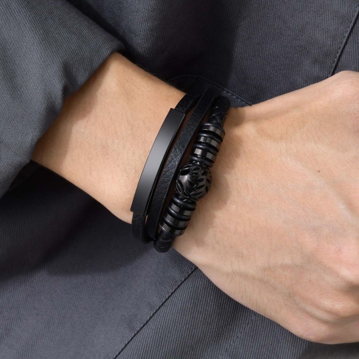 Wholesale Mens Leather Bracelet